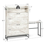 Shoe Cabinet, Entry Home Shoe Cabinet, Entrance Balcony Storage Cabinet, Large Capacity Shoe Rack, White