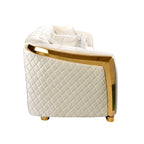 84  Luxury Chesterfield Velvet Sofa with Gold Trim