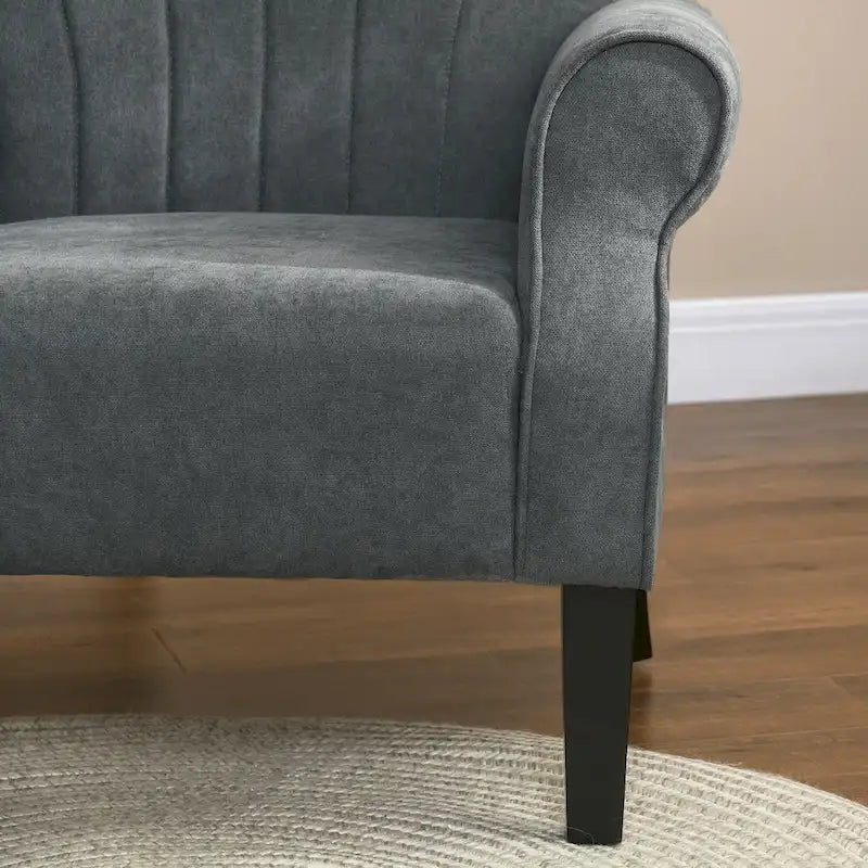 Modern 31.5  Arm Chair with Wood Legs