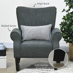 Modern 31.5  Arm Chair with Wood Legs