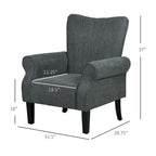 Modern 31.5  Arm Chair with Wood Legs