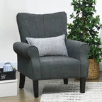 Modern 31.5  Arm Chair with Wood Legs