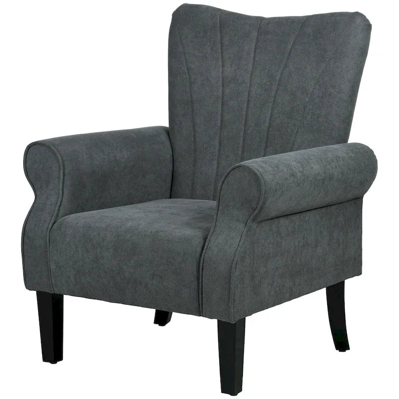 Modern 31.5  Arm Chair with Wood Legs