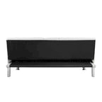 66.1  PVC Loveseat Sofa Bed with Wood Frame and Stainless Legs