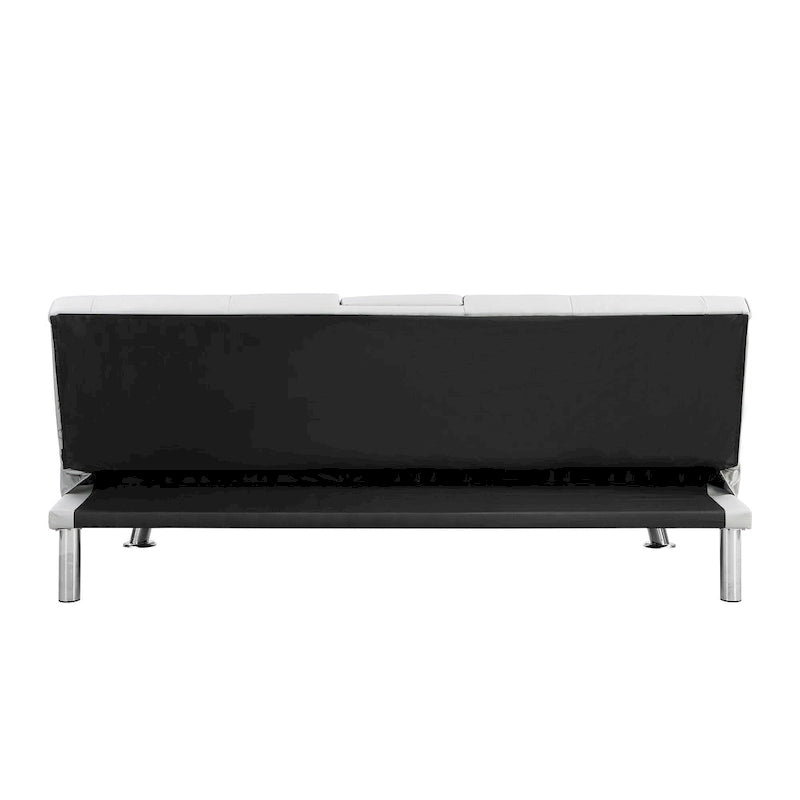 66.1  PVC Loveseat Sofa Bed with Wood Frame and Stainless Legs
