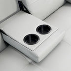66.1  PVC Loveseat Sofa Bed with Wood Frame and Stainless Legs