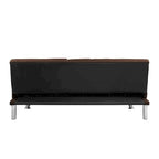 66.1  PVC Loveseat Sofa Bed with Wood Frame and Stainless Legs