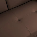 66.1  PVC Loveseat Sofa Bed with Wood Frame and Stainless Legs