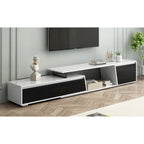 White Modern Extendable TV Stand for 100  TVs
