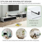 White Modern Extendable TV Stand for 100  TVs