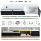 White Modern Extendable TV Stand for 100  TVs