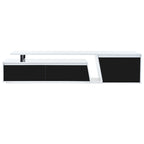 White Modern Extendable TV Stand for 100  TVs
