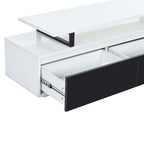 White Modern Extendable TV Stand for 100  TVs