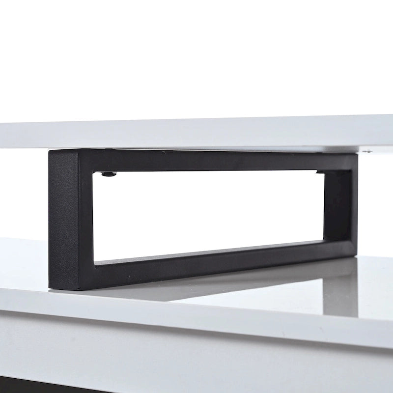 White Modern Extendable TV Stand for 100  TVs