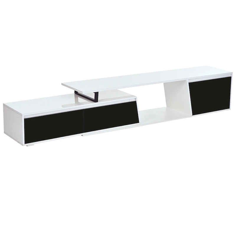 White Modern Extendable TV Stand for 100  TVs