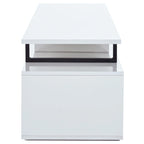 White Modern Extendable TV Stand for 100  TVs