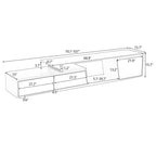 White Modern Extendable TV Stand for 100  TVs