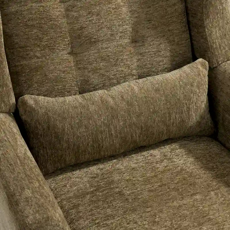 Olive Green 24.21  Button Tufted Arm Chair with Wood Legs
