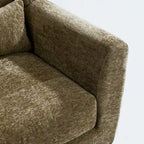 Olive Green 24.21  Button Tufted Arm Chair with Wood Legs