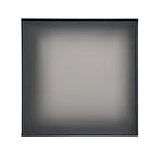Square Hight Glossy Coffee Table with 16-color LED Strip Lights, Modern Center Table with 5mm Frosted Tempered Glass Top