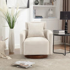 360 Degree Accent Swivel Chair,Chenille Upholstered Arm Chair