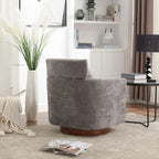 360 Degree Accent Swivel Chair,Chenille Upholstered Arm Chair