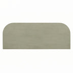 Narrow Console Table with Curved Corner (Gray)
