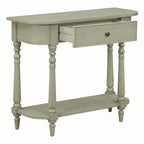 Narrow Console Table with Curved Corner (Gray)