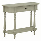 Narrow Console Table with Curved Corner (Gray)