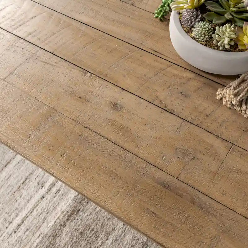 78  Reclaimed Pine Wood Dining Table in Natural