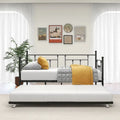 Modern Style Twin Size Metal Daybed with Trundle for Kids or Guest for Bedroom