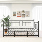 Modern Style Twin Size Metal Daybed with Trundle for Kids or Guest for Bedroom