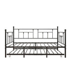 Modern Style Twin Size Metal Daybed with Trundle for Kids or Guest for Bedroom