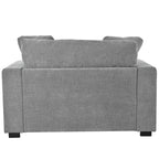 Gray Modern 53.5  Chaise Lounge Chair with Solid Wood Legs and Pillows for Living Room