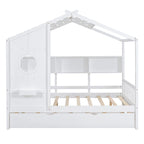 Queen Upholstered Bed with Wingback Headboard and Four Drawers