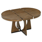 Vintage Style 5-piece Dining Set with Extendable Table and 4 Upholstered Chairs