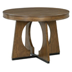Vintage Style 5-piece Dining Set with Extendable Table and 4 Upholstered Chairs