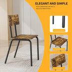 Compact 5-Piece Dining Table Set with 4 Chairs, 43  Metal Frame & MDF, Ideal for Small Spaces, Easy to Clean