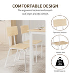 Compact 5-Piece Dining Table Set with 4 Chairs, 43  Metal Frame & MDF, Ideal for Small Spaces, Easy to Clean