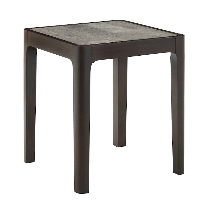 Faux Marble Top End Table