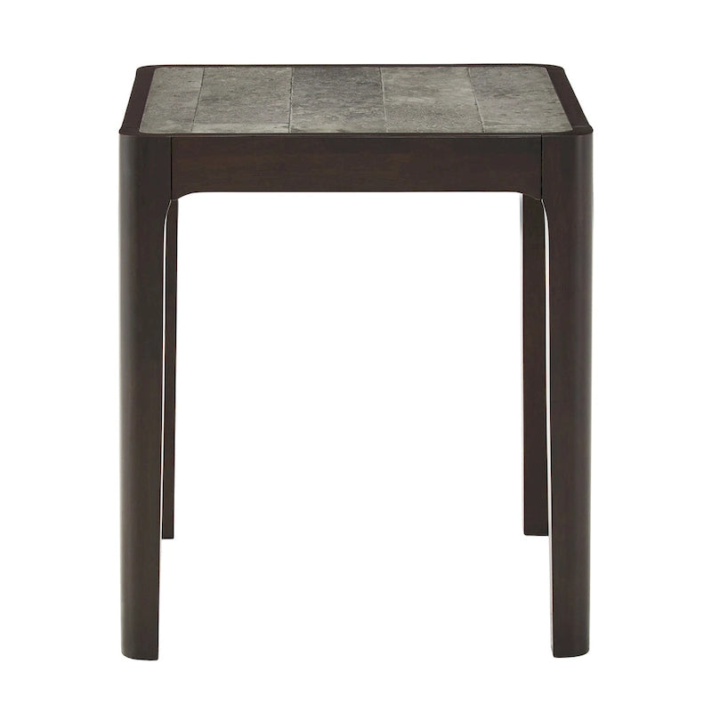 Faux Marble Top End Table