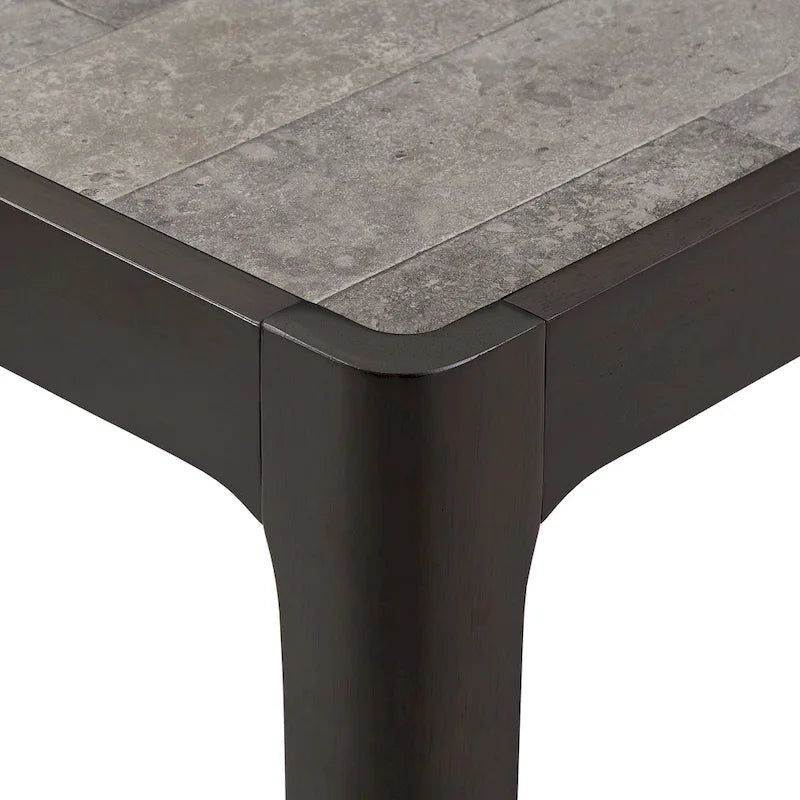 Faux Marble Top End Table