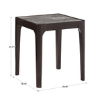 Faux Marble Top End Table