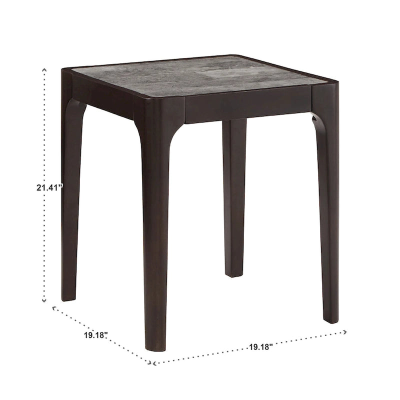 Faux Marble Top End Table