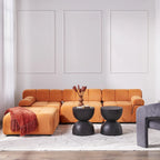 L-shape Velvet Modern Sofa Soft Couch