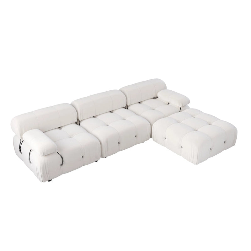 L-shape Velvet Modern Sofa Soft Couch
