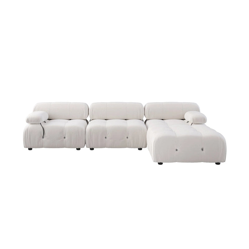 L-shape Velvet Modern Sofa Soft Couch