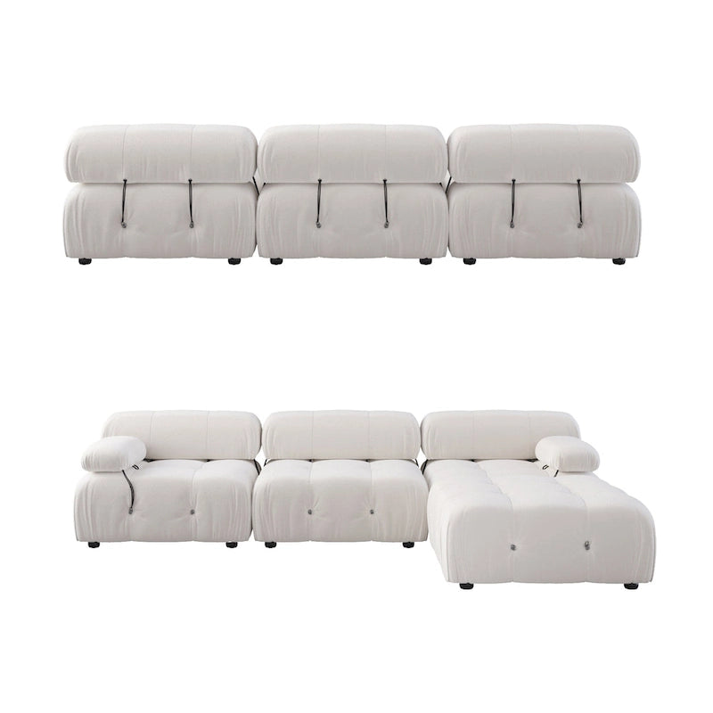 L-shape Velvet Modern Sofa Soft Couch