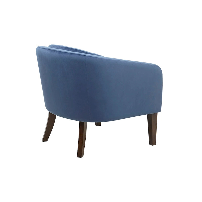 Cora Blue Upholstered Tufted Mid-Century Accent Chair