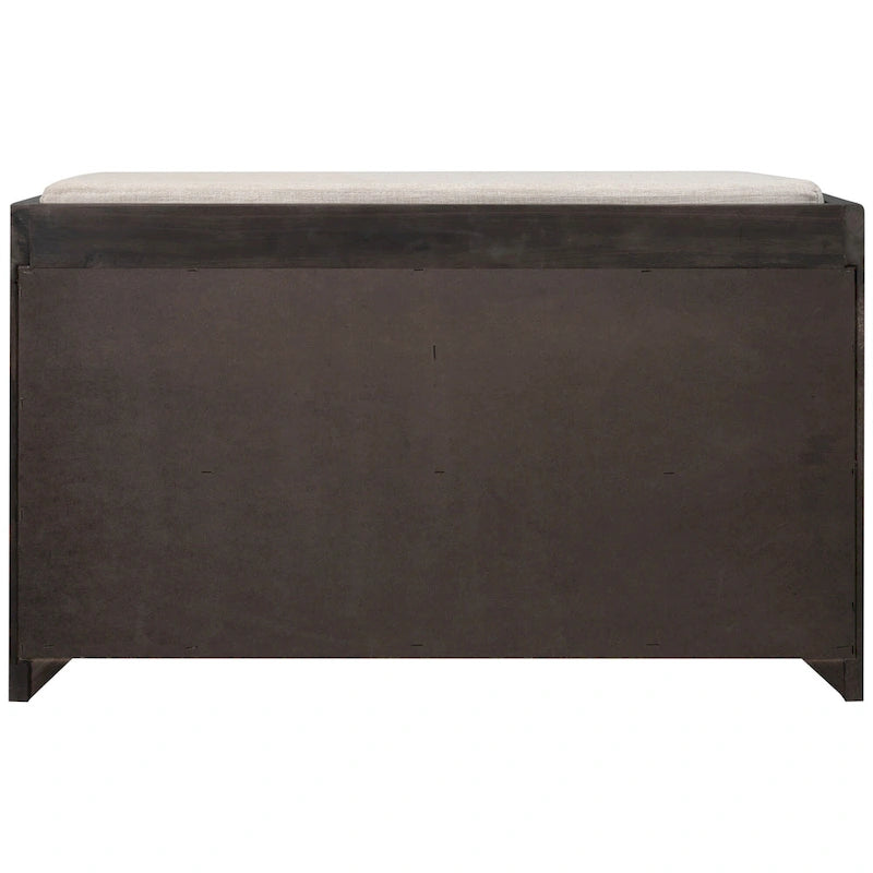 Storage Bench Entryway Bench with Removable Basket and 2 Drawers, with Removable Cushion for Living Room